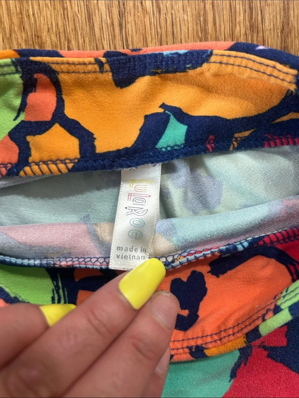 Girls Lularoe Floral Print Leggings - Bright Multicolor size Large/ XL